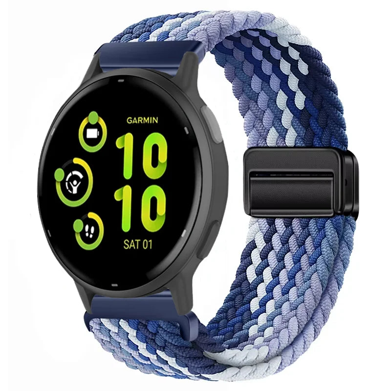Bracelet magnétique en Nylon, 20mm 22mm, pour Garmin Forerunner 970 570 165 55 965 265/Venu 3, Bracelet de sport Garmin Active 6 5 Correa