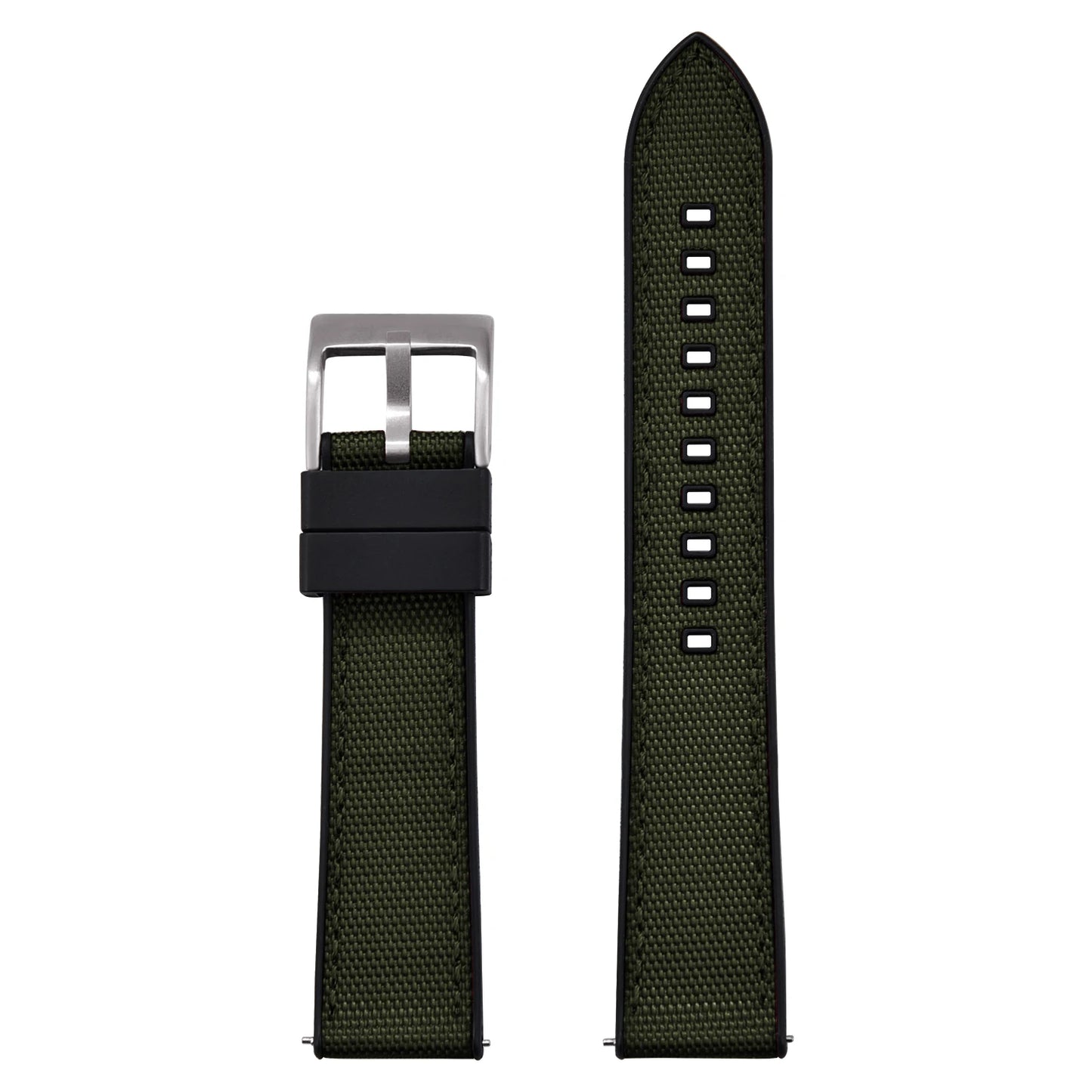 Bracelet de montre FKM en Nylon hybride de haute qualité 20mm 22mm bracelets de montre en caoutchouc fluoré en Nylon à dégagement rapide pour chaque marque montres de plongée