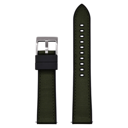 Bracelet de montre FKM en Nylon hybride de haute qualité 20mm 22mm bracelets de montre en caoutchouc fluoré en Nylon à dégagement rapide pour chaque marque montres de plongée