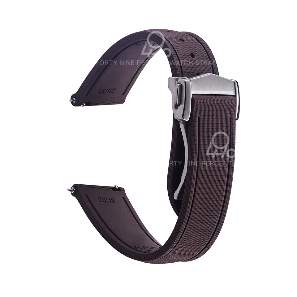 Bracelet universel à dégagement rapide, 20mm 21/22mm, 18/19mm/23mm/24mm, FKM, en caoutchouc, pour Omega Rolex Tissot Seiko