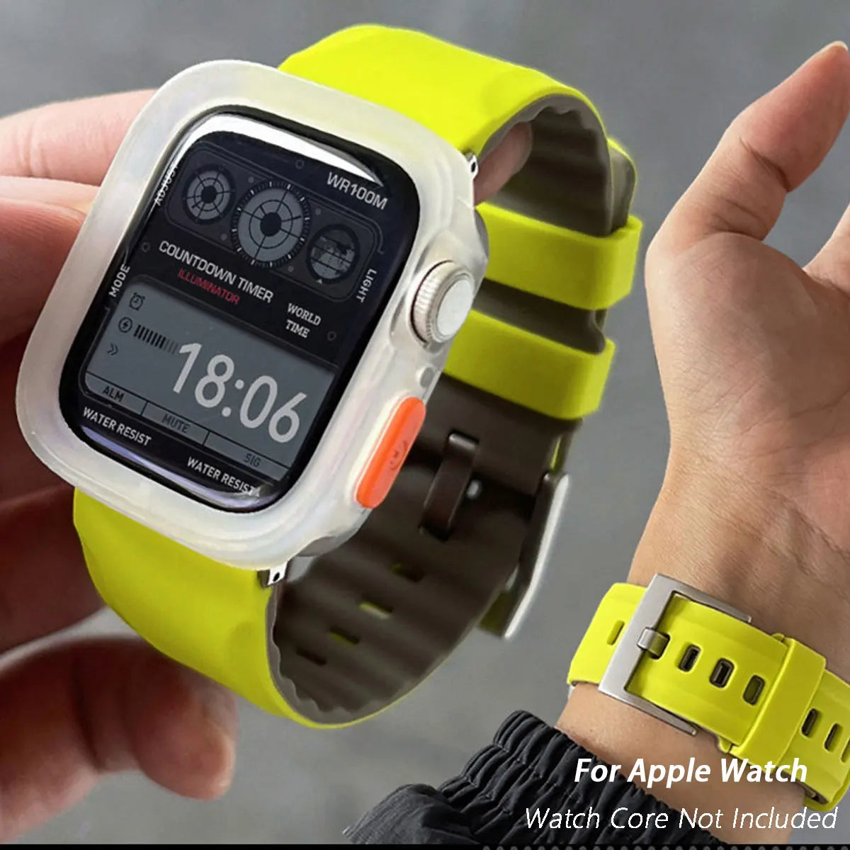 Silicone Strap + TPU Case for Apple Watch Band Ultra2 49mm 46mm 44mm 45mm 42mm 41mm 40mm