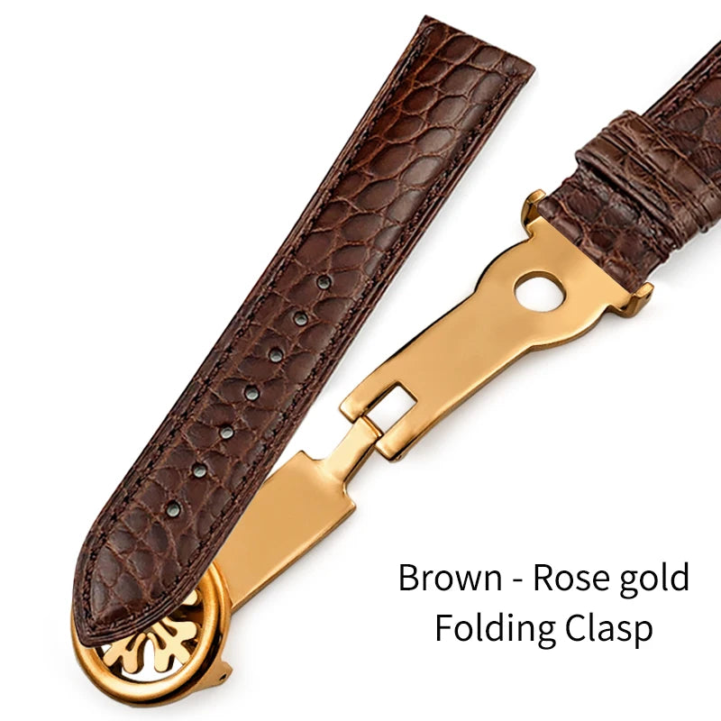 Luxurious Crocodile Leather Watch Strap, 20mm 19mm 21mm 22mm, for Patek Philippe 5227 5146 5147, American Alligator Watch Band