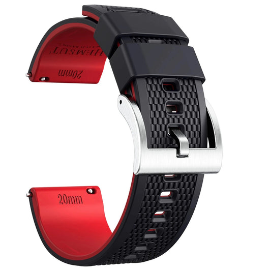 Hemsut-Bracelets de montre intelligents en silicone, 18mm, 20mm, 22mm, bracelet de montre en caoutchouc à dégagement rapide pour hommes et femmes, remplacement souple