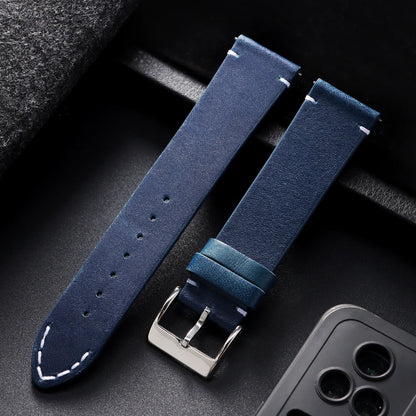 Bracelet de montre en cuir de veau véritable, à dégagement rapide, 12/14/16/18/20/22/24mm, accessoires universels pour hommes et femmes
