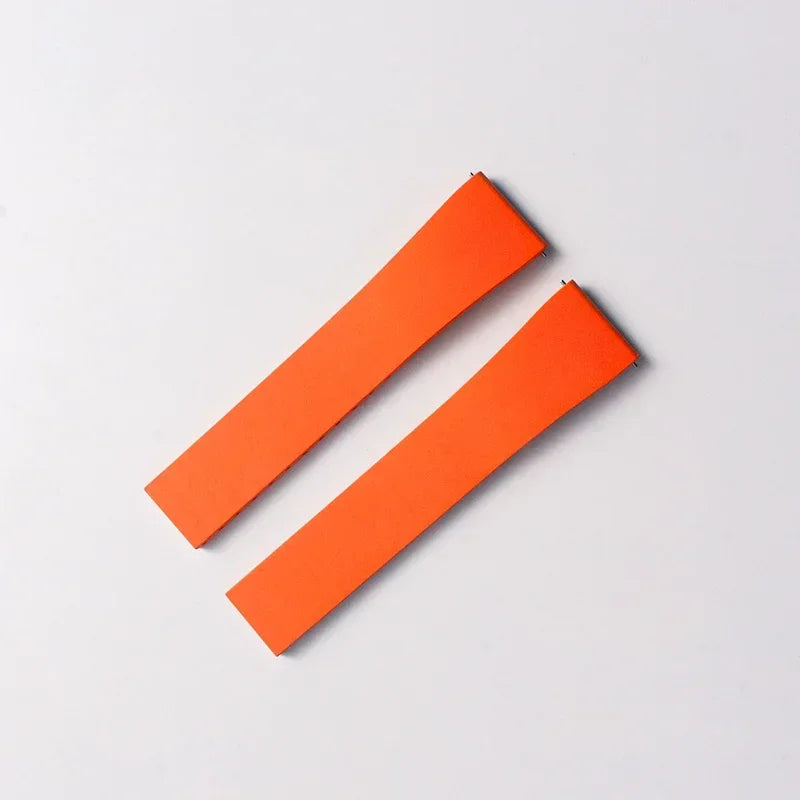 Nuovo design CTS Cinturino per orologio in gomma fluorocarbonica da 18 mm, 20 mm, 22 mm, 21 mm con fibbia a farfalla a sgancio rapido, cinturino in FKM da tagliare su misura