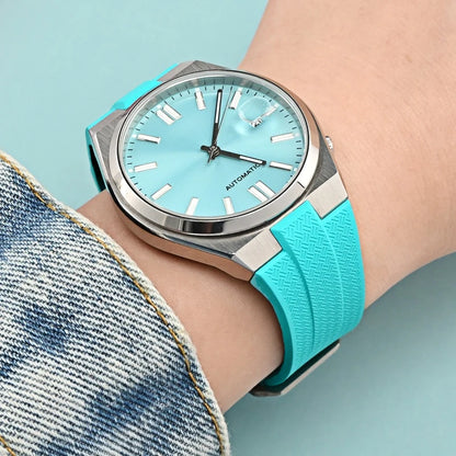 Cinturino per orologio in gomma fluorurata FKM per Citizen NJ0150 NJ0151 ME, serie Convex, sgancio rapido, cinturino sportivo, 9 mm * 26 mm