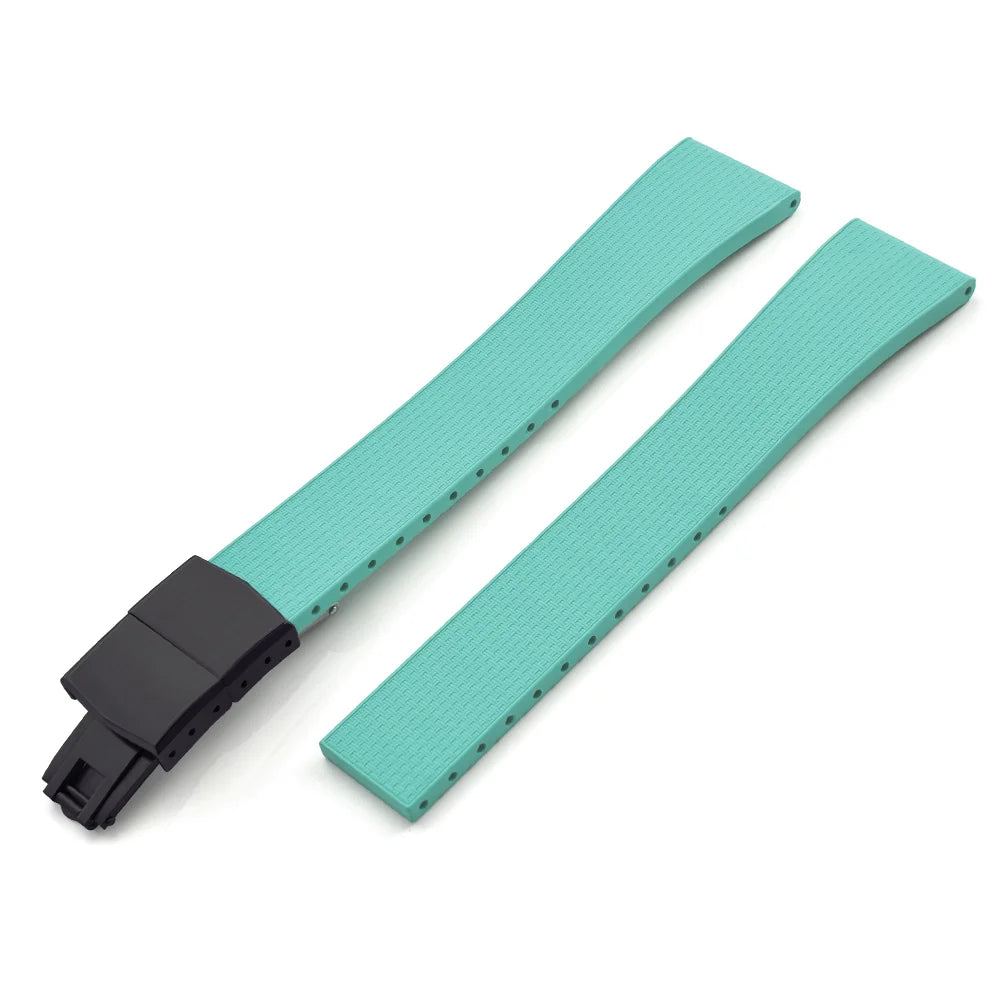 Delugs 20mm FKM Rubber CTS Watch Straps with Butterfly Buckle 4 Colors, Unique Texture, Quick Release for Brand Watches