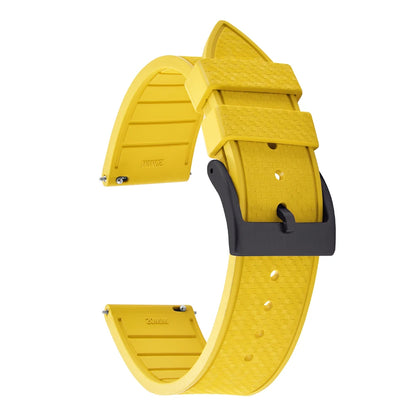 20MM 22MM supprime des bracelets de montre en caoutchouc fluoroélastomère/FKM mosaïque pour hommes femmes-bracelet de Sport étanche de remplacement à dégagement rapide