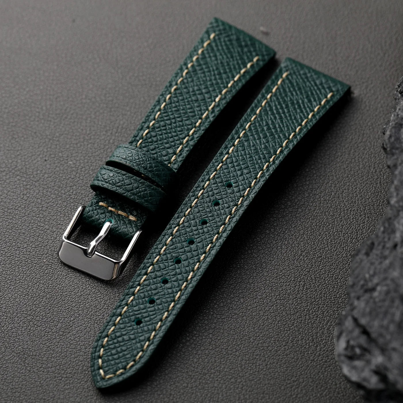 Cinturino in pelle con motivo a palmo fatto a mano, di alta gamma 18 19 20 21 22MM, cinturino morbido da uomo in pelle di vacchetta a strato superiore, cinturino per orologio in stile retrò