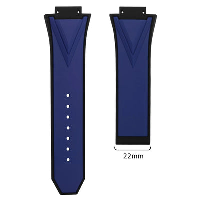 High-quality Natural Rubber Watch Strap, 29mm 17mm, for Hublot 45mm Big Bang 418 Sang Bleu II, Silicone Watchband, Folding Buckle