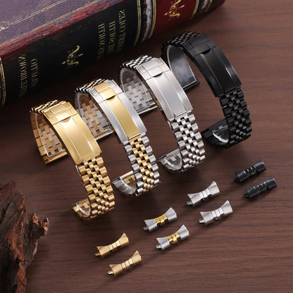 Cinturino di lusso curvo per Rolex, accessori per bracciali Jubilee, cinturino in acciaio inossidabile da 20mm 21mm 22mm, cintura in metallo