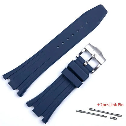 Bracelet en caoutchouc 26mm 27mm pour Bracelet de remplacement étanche AP Royal Oak pour Bracelet de montre en Silicone souple GA2100 GA-2110 avec goupille de liaison
