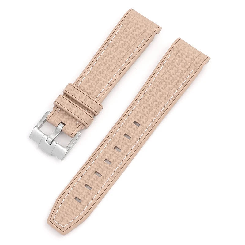 Bracelet de montre en caoutchouc et Silicone, 20mm, pour Omega X Swatch Joint MoonSwatch, pour Seamaster 300, pour hommes et femmes, extrémité incurvée