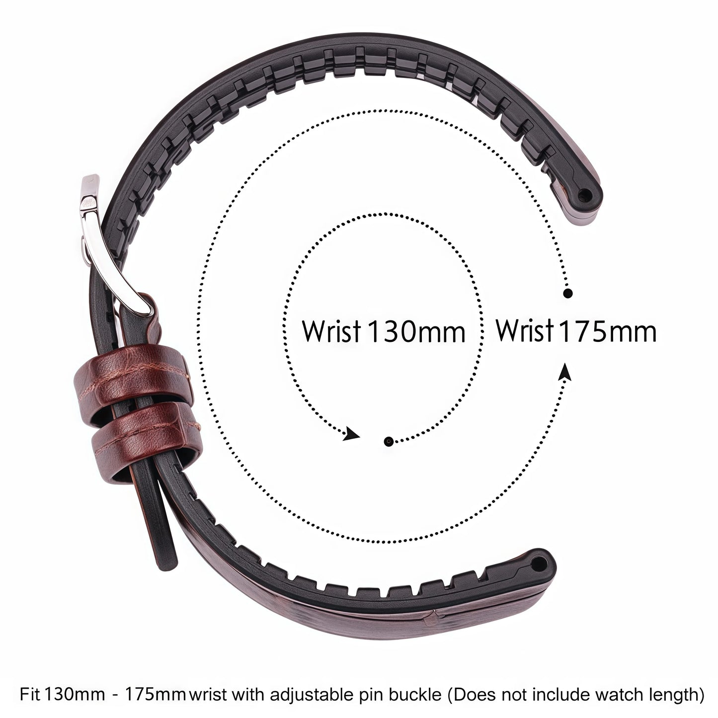 Bracelet de montre en cuir véritable pour hommes et femmes, en caoutchouc et Silicone, étanche et respirant, boucle, accessoires d'horloge 18 20 22mm