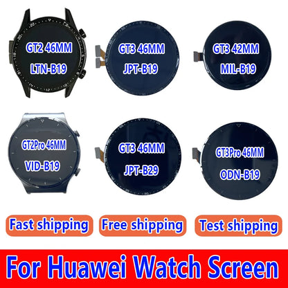 Pour Huawei Watch GT2 assemblage d'écran, montre GT2Pro, GT3, GT3Pro écran LCD, LTN-B19, VID-B99, JPT-B29, écran tactile MIL-B19