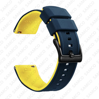 Bracelet de montre en Silicone de qualité supérieure, 18mm 20mm 22mm, à dégagement rapide, en caoutchouc, de remplacement