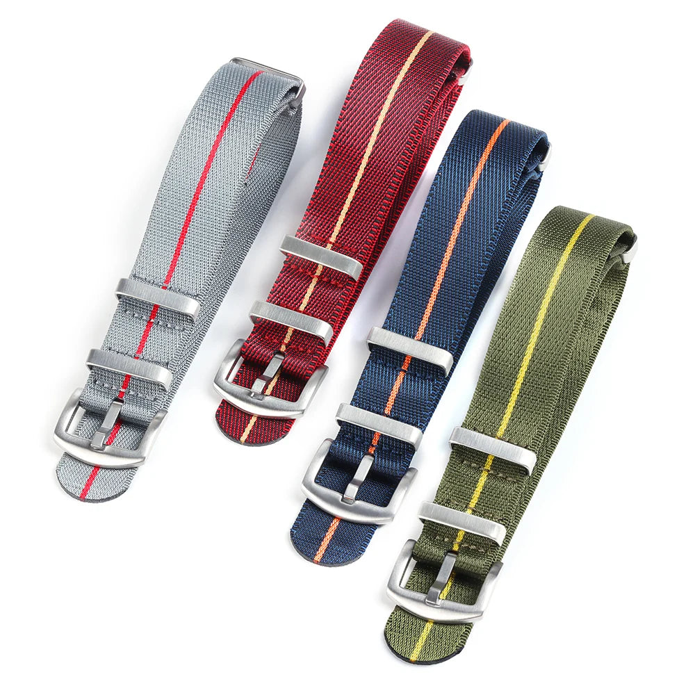 High-Quality Nylon Watch Strap, 18/20/22mm, High Density, Green, Military, Casual, Outdoor, Army, Replacement Strap