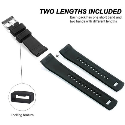 Hemsut Silicone Smart Watch Band, 18mm 20mm 22mm, Quick Release Rubber Watch Strap for Men and Women, Soft Replacement