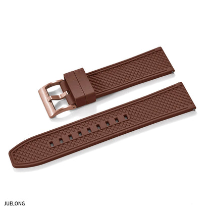 2025 NewFKM Bracelet de montre en caoutchouc 18 mm/20 mm/22 mm/24 mm |   Sangle de plongée à dégagement rapide, étanche, Anti-allergie, pour Seiko/Citizen/Garmin
