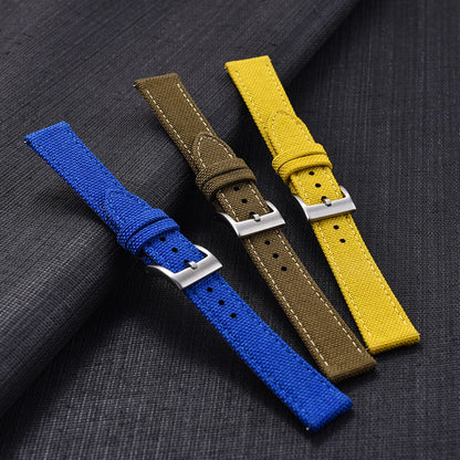 2025 neues 18/20/22mm Schnellwechsel-Nylon-Armband für Samsung Galaxy Watch Huawei GT4 Vintage-Militär-Lederarmband