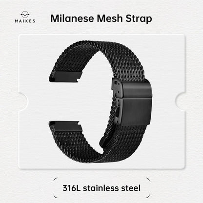 Bracelet de montre de luxe SION L en acier inoxydable brossé, bracelet en maille milanaise, accessoires de montre pour Rolex IWC OMEGA