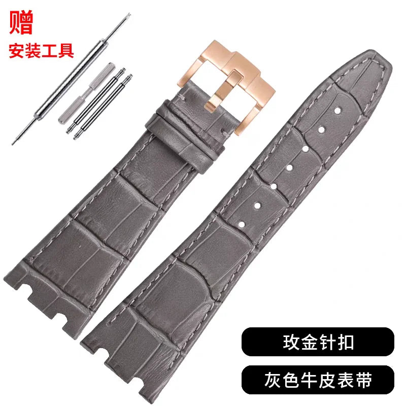 Bracelet de montre en cuir véritable pour Audemars Piguet Royal Oak Offshore AP 15400/15500/26331, Bracelet de remplacement pour hommes et femmes, 26mm