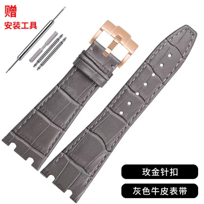 Bracelet de montre en cuir véritable pour Audemars Piguet Royal Oak Offshore AP 15400/15500/26331, Bracelet de remplacement pour hommes et femmes, 26mm