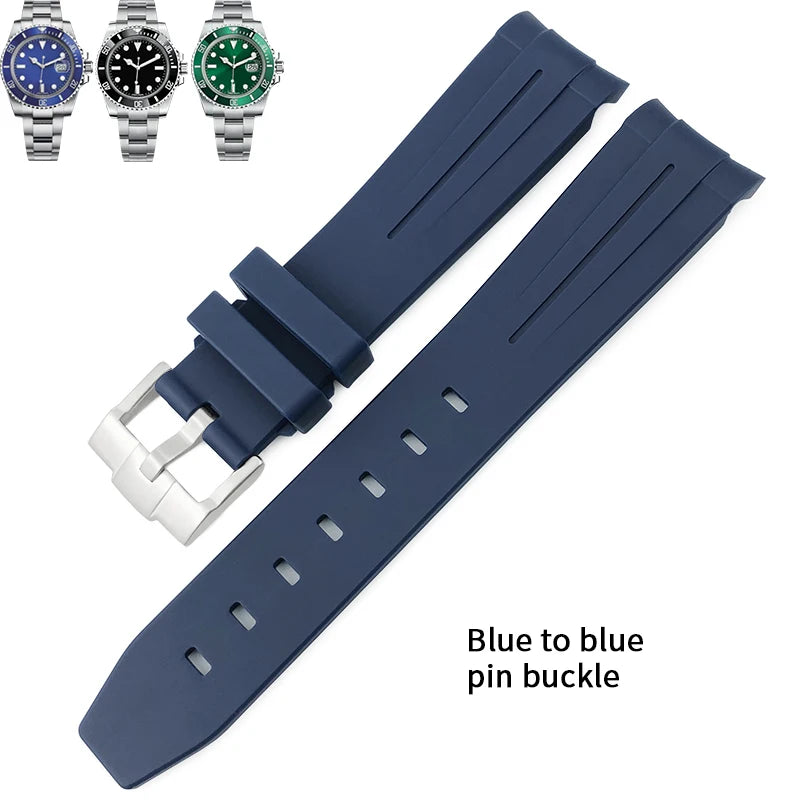Uhrenarmband aus Kautschuk und Silikon, 19 mm 20 mm 21 mm 22 mm, für Omega Moonwatch Seamaster 300 Speedmaster Moon, Uhrenarmband-Werkzeuge