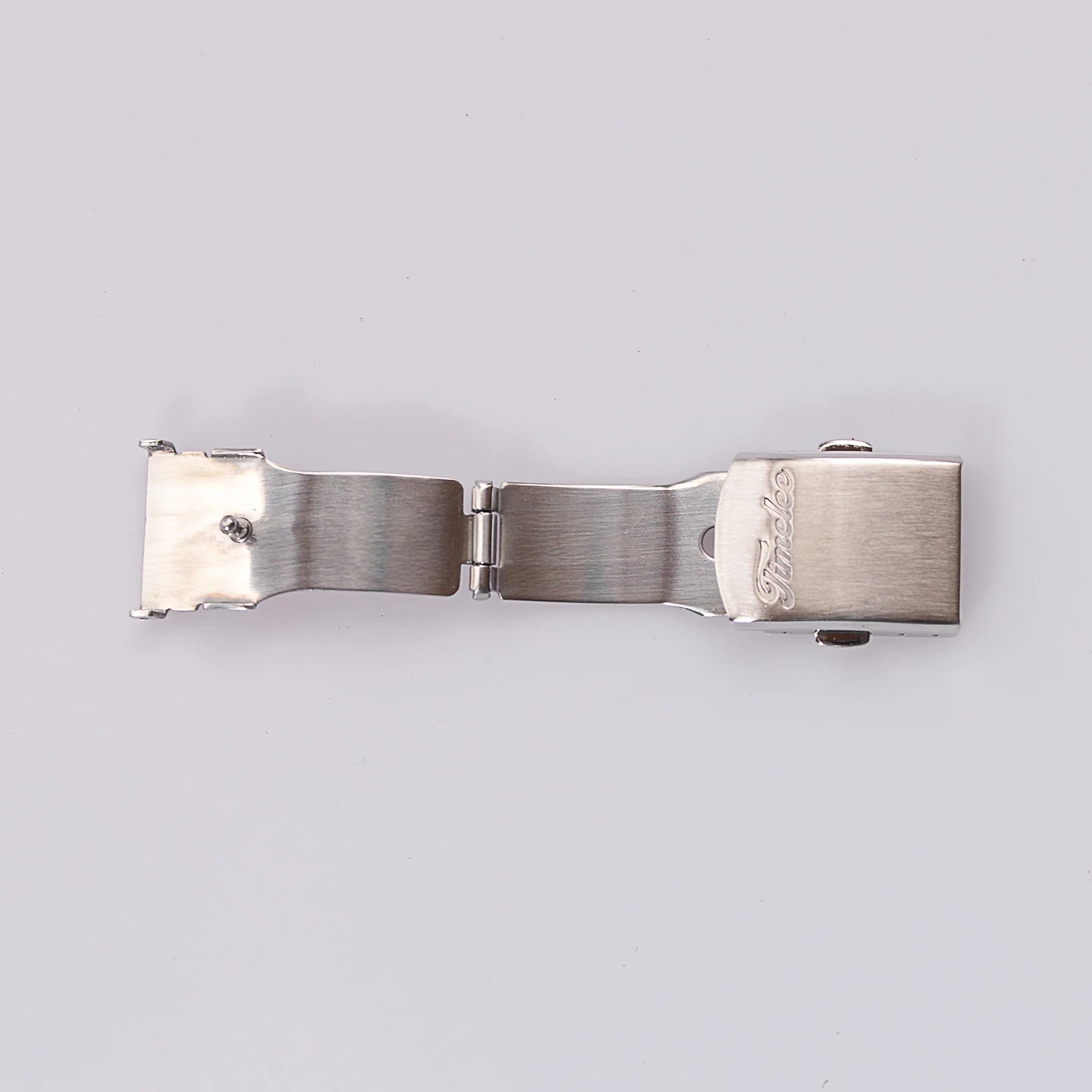 18mm silver stainless steel double push-button safety clasp for Seiko Citizen watch bracelet