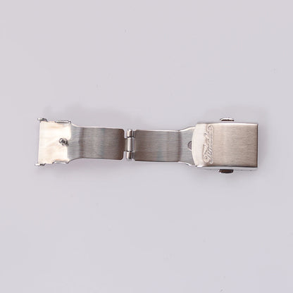 18mm silver stainless steel double push-button safety clasp for Seiko Citizen watch bracelet