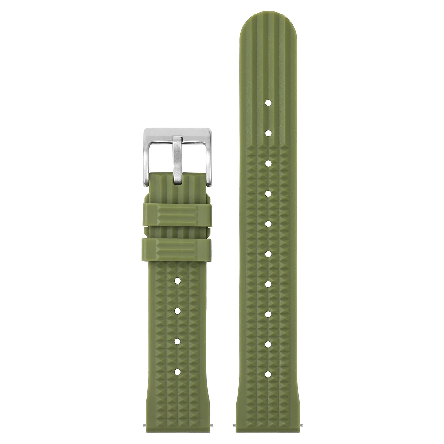 Bracelets universels en caoutchouc souple pour hommes, bracelet gaufré de qualité supérieure, étanche, pour montre de sport, 20mm 22mm