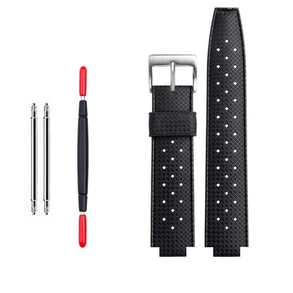 Soft Silicone Watch Strap for Men, Waterproof Rubber Watch Band, Watch Accessories, Tudor Pelagos, 25500 and 25600 Series, 22-12mm
