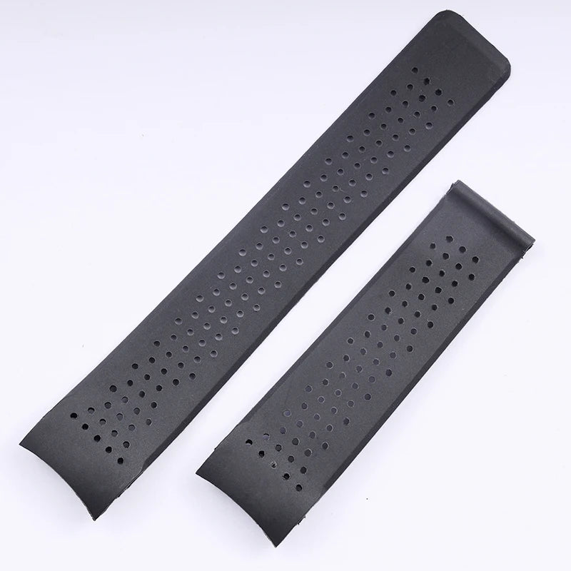 Bracelet de montre noir bleu pour TAG HEUER CARRERA AQUARACER, bracelet en Silicone souple, 22mm 24mm, bracelet de montre en caoutchouc pour hommes