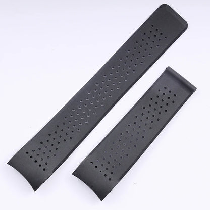 Bracelet de montre noir bleu pour TAG HEUER CARRERA AQUARACER, bracelet en Silicone souple, 22mm 24mm, bracelet de montre en caoutchouc pour hommes