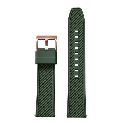 18mm 20mm 22mm 24mm haute qualité forme de balle FKM bracelet de montre en caoutchouc à dégagement rapide bracelet de plongée souple étanche pour HAISCH