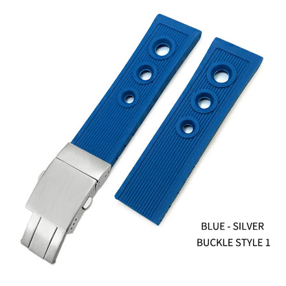Bracelet de montre en caoutchouc de Silicone, 19mm 20mm 21mm 22mm 23mm 24mm, adapté au bracelet de montre Breitling Avenger Heritage Superocean Tudor Longines