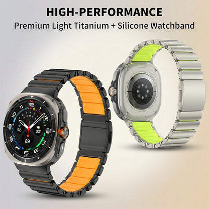 Magnetic Titanium Strap for Samsung Galaxy Watch Ultra 2, Alloy Band for Galaxy Watch 9 8 Classic