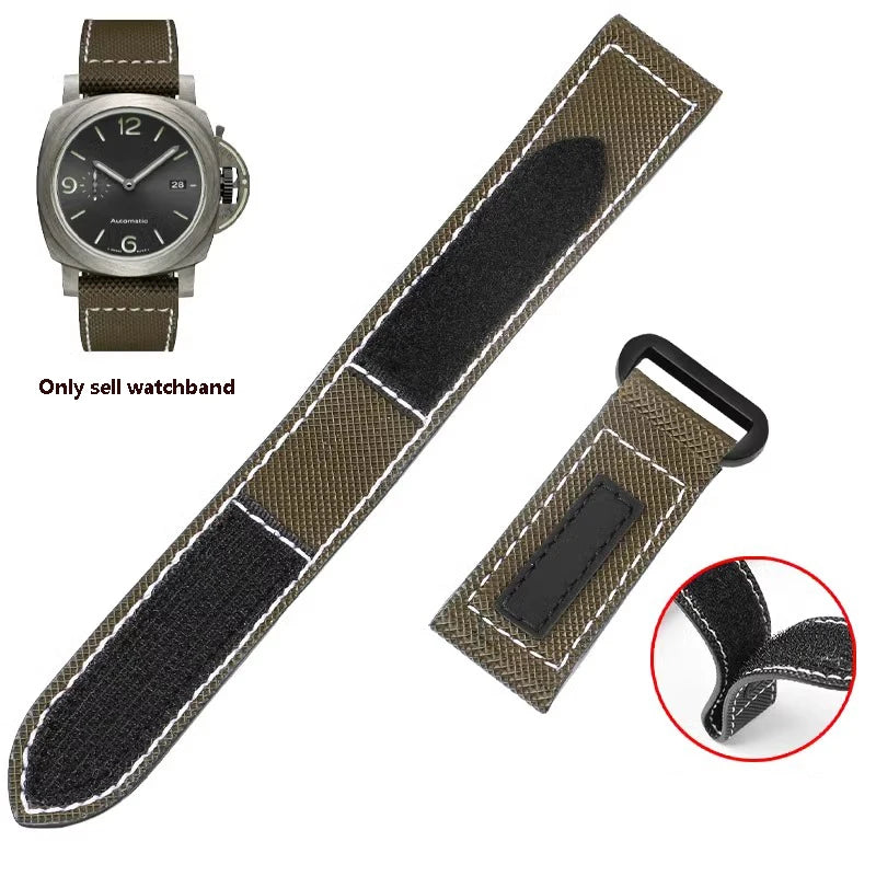 Bracelet de montre en toile de nylon pour Panerai, fibre de carbone collante, bracelet de grande taille, accessoires de bracelet, 24mm, 26mm, PAM01118, 01661/441