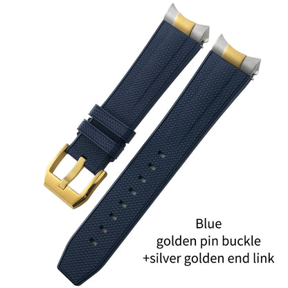 Bracelet de montre en caoutchouc fluoré FKM à dégagement rapide, 20mm 22mm, pour Tudor Black Bay 1958 Heritage, bracelet de montre souple, lien d'extrémité en métal