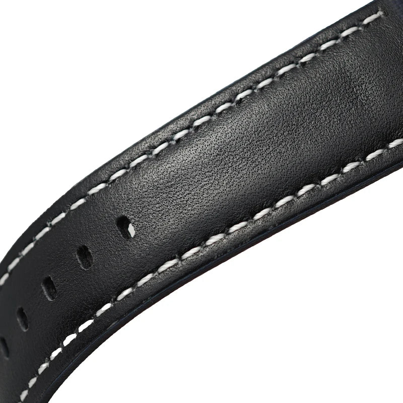 Bracelet de montre en toile et Nylon pour hommes, 22mm 24mm 26mm, pour Panerai LUMINOR DUE 1950 SUBMERSIBLE PAM bleu vert noir, en cuir de vache souple