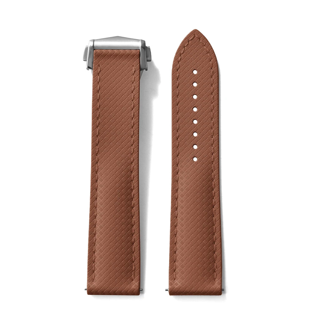 JUELONG Original bracelet de montre en caoutchouc souple FKM 20mm 22mm Texture ajustement parfait extrémité plate bracelet de montre universel à dégagement rapide