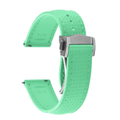 FKM Waterproof Rubber Watch Band Quick Release Deployment Clasp Straps 20mm 22mm Universal Watch Bracelet