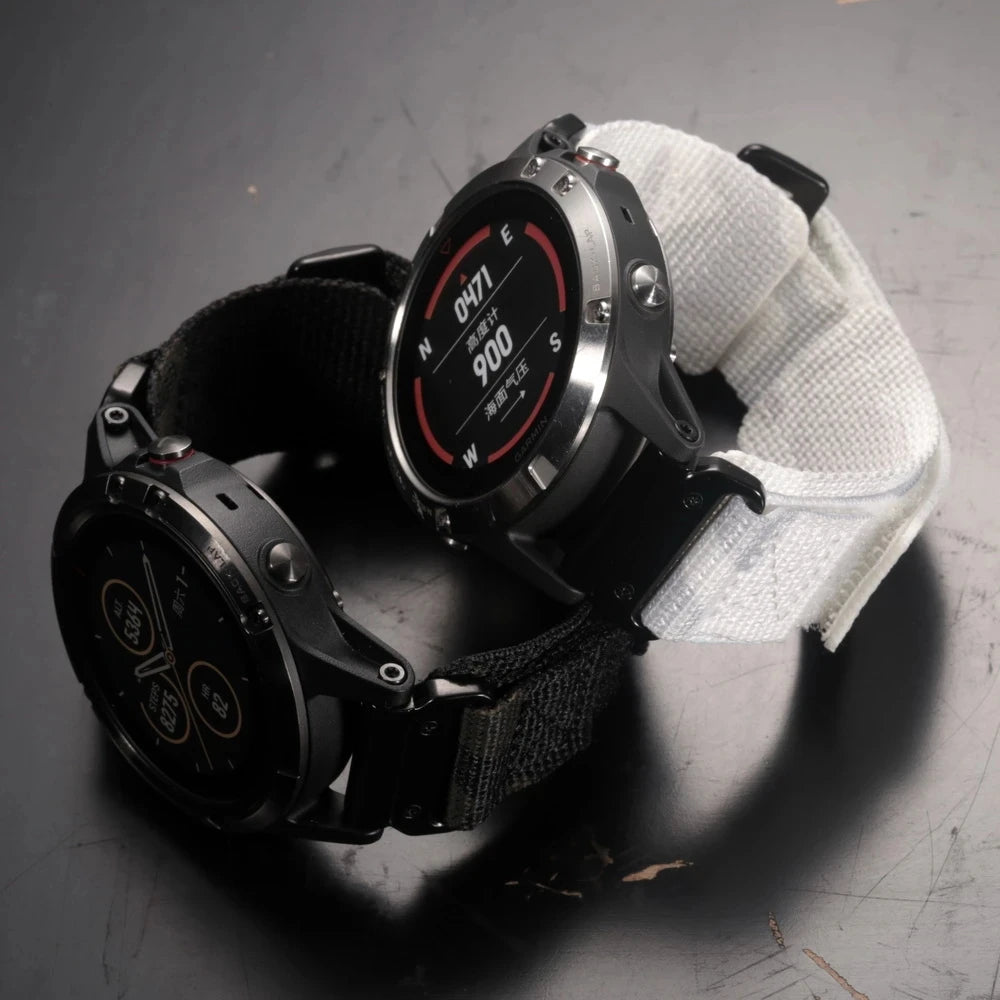 HEMSUT-Bracelet de montre militaire en nylon, bracelet de montre pour Garmin Quickfit, compatible avec Fenix, Tactix, MARQ, Quatix, 20mm, 22mm, 26mm