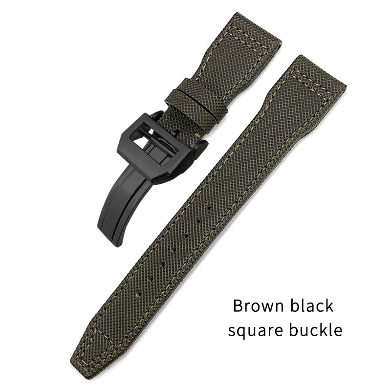 Cinturino per orologio in pelle di vitello e nylon, 20mm 21mm 22mm, per IWC BIG Pilot SPITFIRE TOP GUN IW3890 IW3880, nero, verde, blu