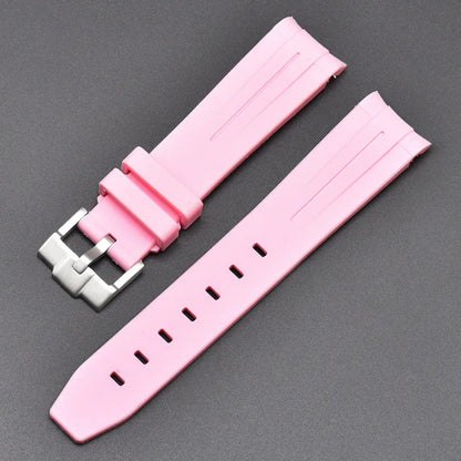 Curved End Rubber Strap for MoonSwatch, 20mm, for Men and Women, Waterproof Sport Watch Band