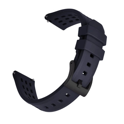 High Quality Quick Release FKM Fluoro Rubber Watch Strap 20mm 22mm New Design Porous Structure Ventilate FPM Rubber Watch Straps
