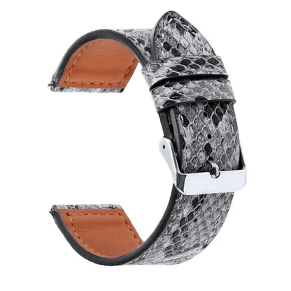 Bracelet de montre vert, noir, marron 20mm 22mm en cuir de serpent avec boucle métallique noire et dorée, ultra-fin, pour affaires