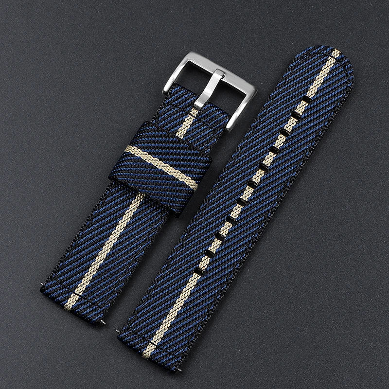 Bracelet de montre Nato 2 Pièces - Compatible connectée - Sangles en Nylon Tissé