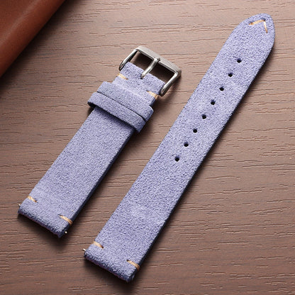 Bracelet de montre Vintage en cuir suédé, bracelet de montre en cuir de veau à dégagement rapide, 14/16/18/19/20/21/22mm, bracelet de remplacement avec boucle ardillon