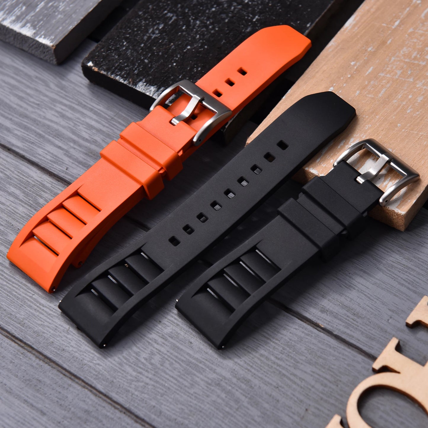 Premium Fluoro Rubber Watch Strap, FKM Watchband, Quick Release Watch Strap, Wrist Belt for Diving Watch Accessories, 20mm, 22mm, New